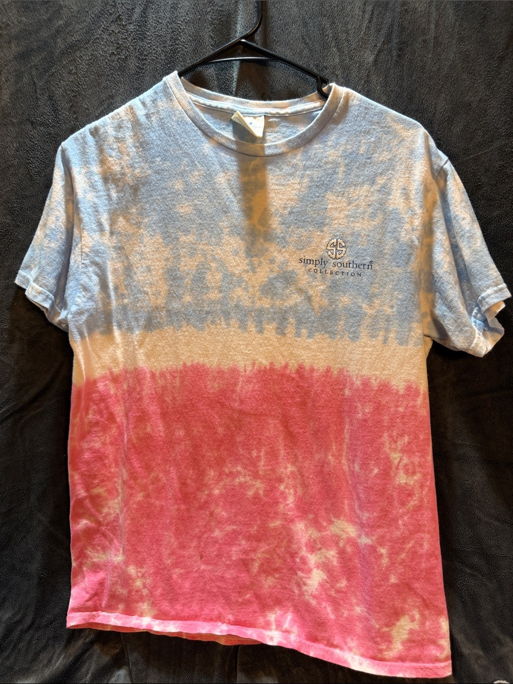 Simply Southern Two-Tone T, Short Sleeve Tee - Blue & Pink